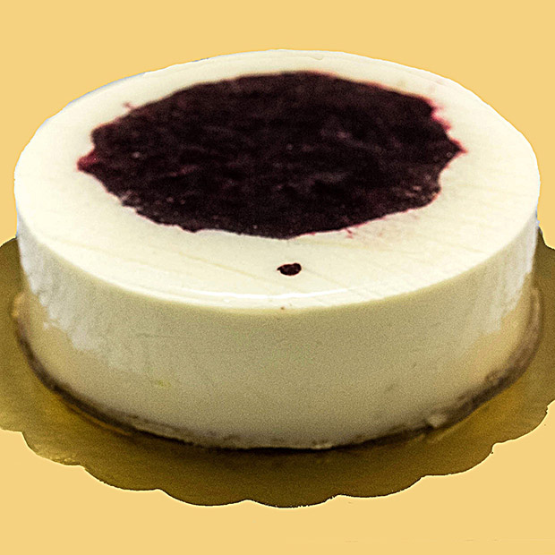 Mousse de queso con arándanos